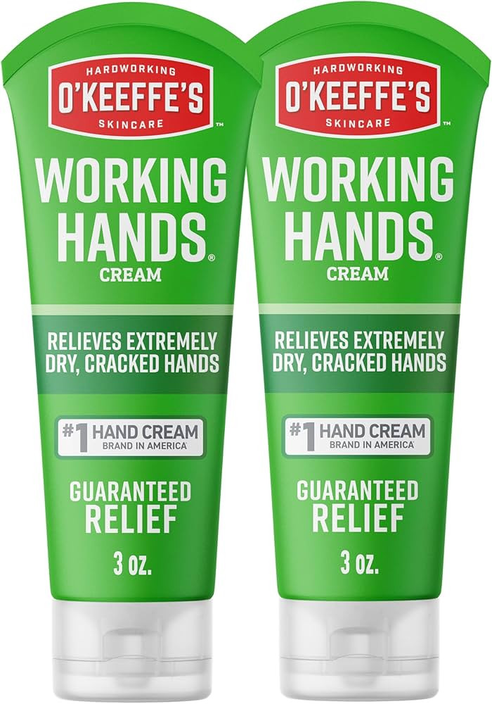 O'Keeffe's Working Hands Hand Cream for Extreme Dryness - 3 oz Tube (2 Pack) - Repairing Skincare... | Amazon (US)