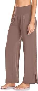 JIAGENA Women's Yoga Sweatpants Comfy Wide Leg Lounge Pants High Waisted Flowy Pants Split Trouse... | Amazon (US)