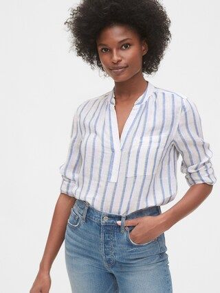 Popover Pocket Shirt in Linen | Gap (US)