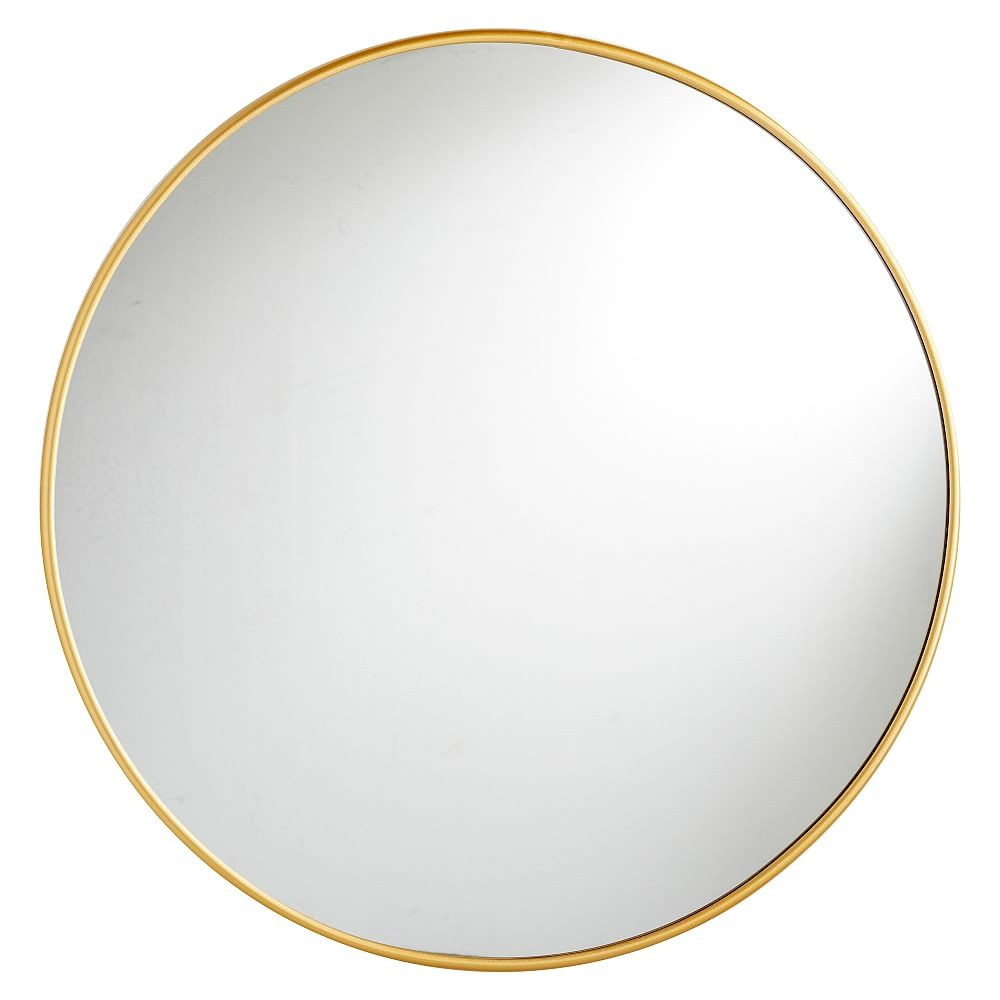 Metal Framed Mirrors, Round 30"", Brass | Pottery Barn Teen