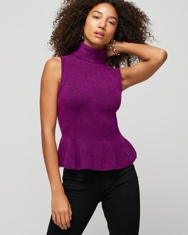 Sleeveless Soft Tank Peplum | White House Black Market