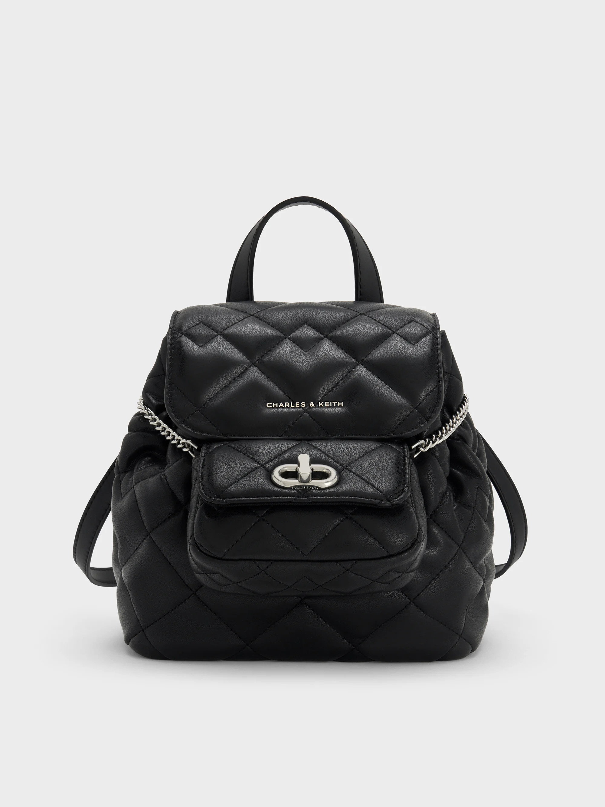 Aubrielle Quilted Backpack
    
         - Noir | Charles & Keith US