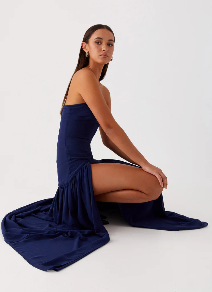 Eden Strapless Maxi Dress - Navy | Peppermayo (Global)