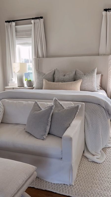 My coastal retreat primary bedroom suite. Bedding is all so soft and luxurious. Black out drapes on sale in certain colors. Mattress is amazing! Perfect bright refresh with spring ahead. Sheets from Amazon on sale under $30!

#bedding #bedroom

#LTKfindsunder50 #LTKhome #LTKsalealert