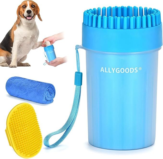 Dog Paw Cleaner,ALLYGOODS Portable Pet Feet Washer Cup Cleaners with Soft Silicone Bristles Groom... | Amazon (US)