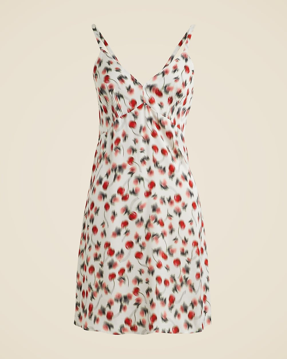 Soft shine slip dress in blurry cherry print | J. Crew US