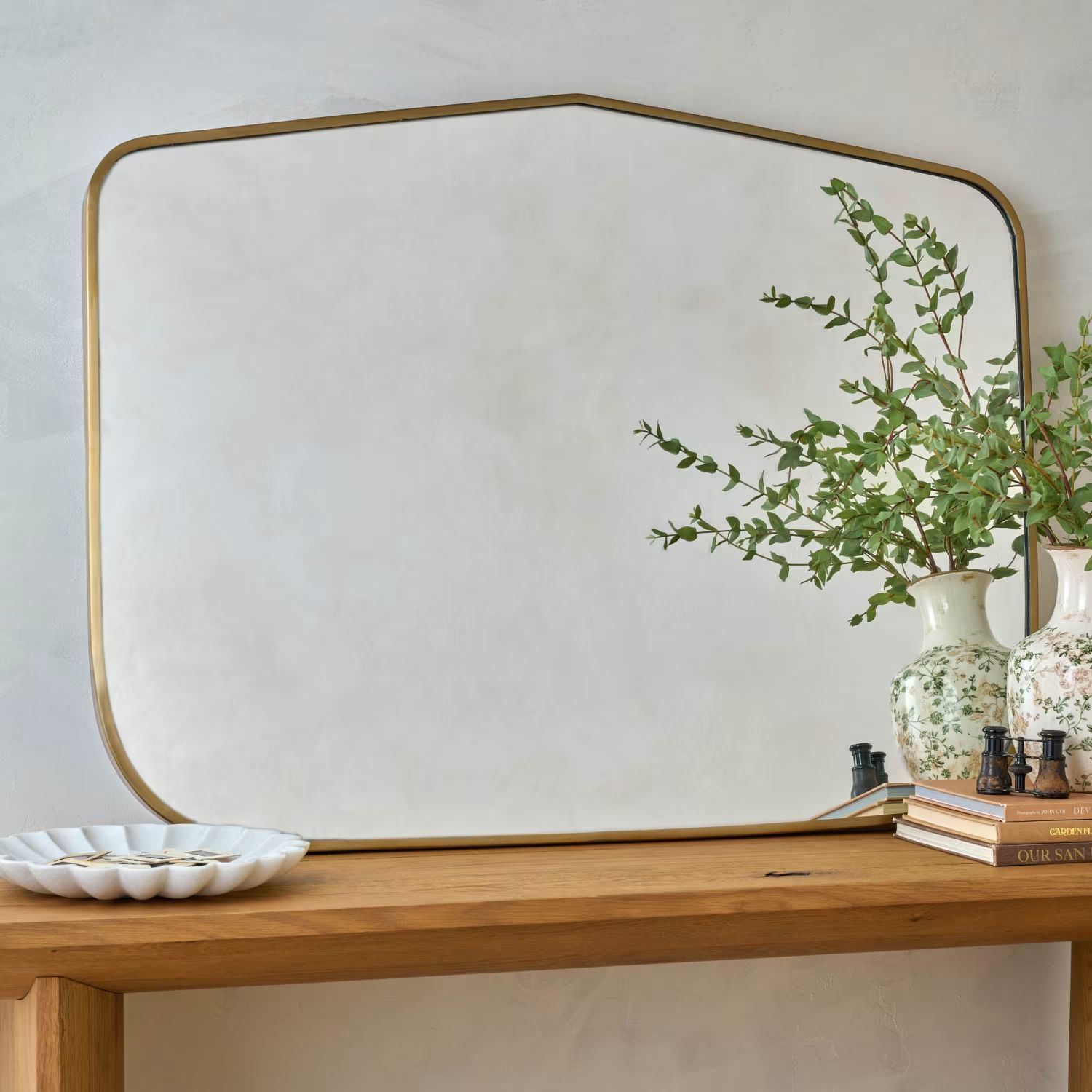 Dorian Brass Mantle Mirror | Magnolia