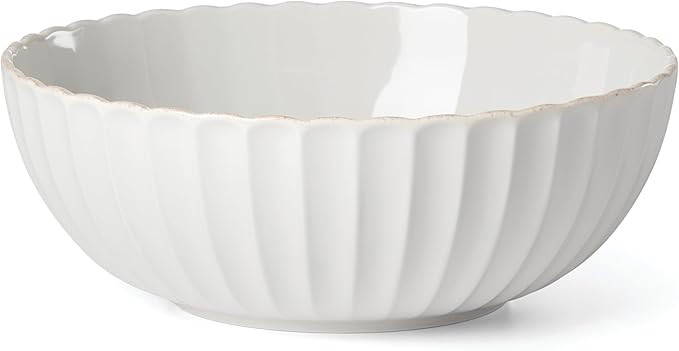 Lenox French Perle Scallop Serving Bowl, 3.60 LB, White | Amazon (US)