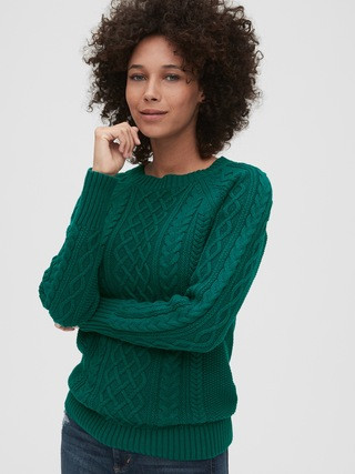 Cable-Knit Crewneck Sweater | Gap (US)