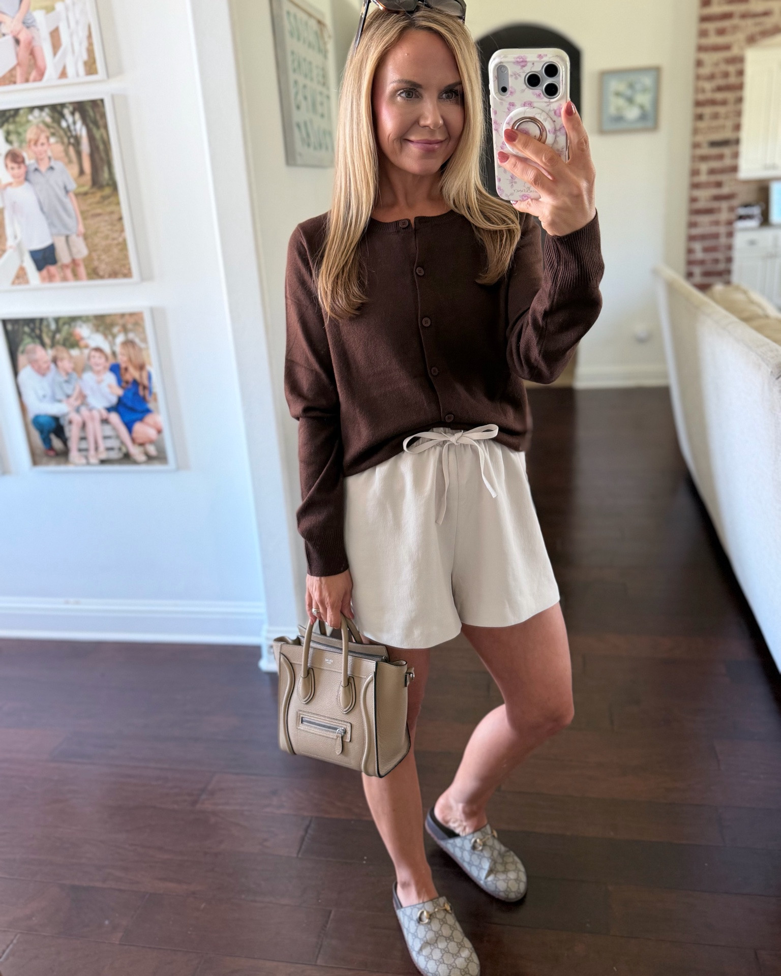 Brown cardigan on sale under $30 goes perfectly with shorts or pants!

#LTKSeasonal #LTKSaleAlert #LTKWorkwear
