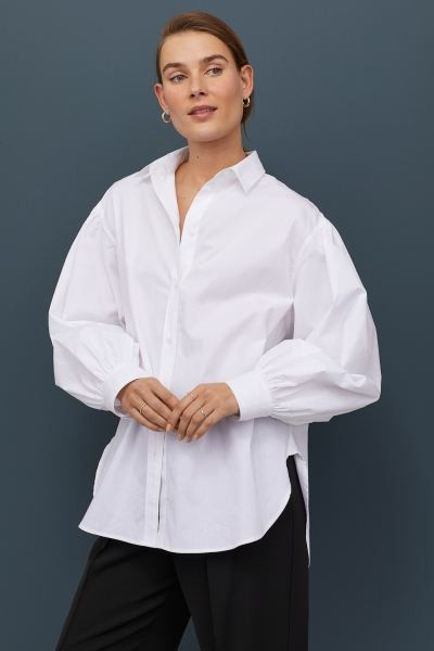 Wide balloon-sleeved shirt | H&M (UK, MY, IN, SG, PH, TW, HK)