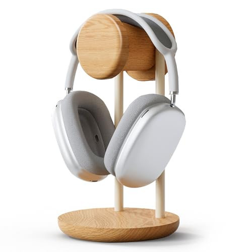 Fenge Headphone Stand for Desk, Nature Wood & Metal Headphone Holder with Storage Base, Desktop Headset Stand for Gaming Universal Headphones | Amazon (US)
