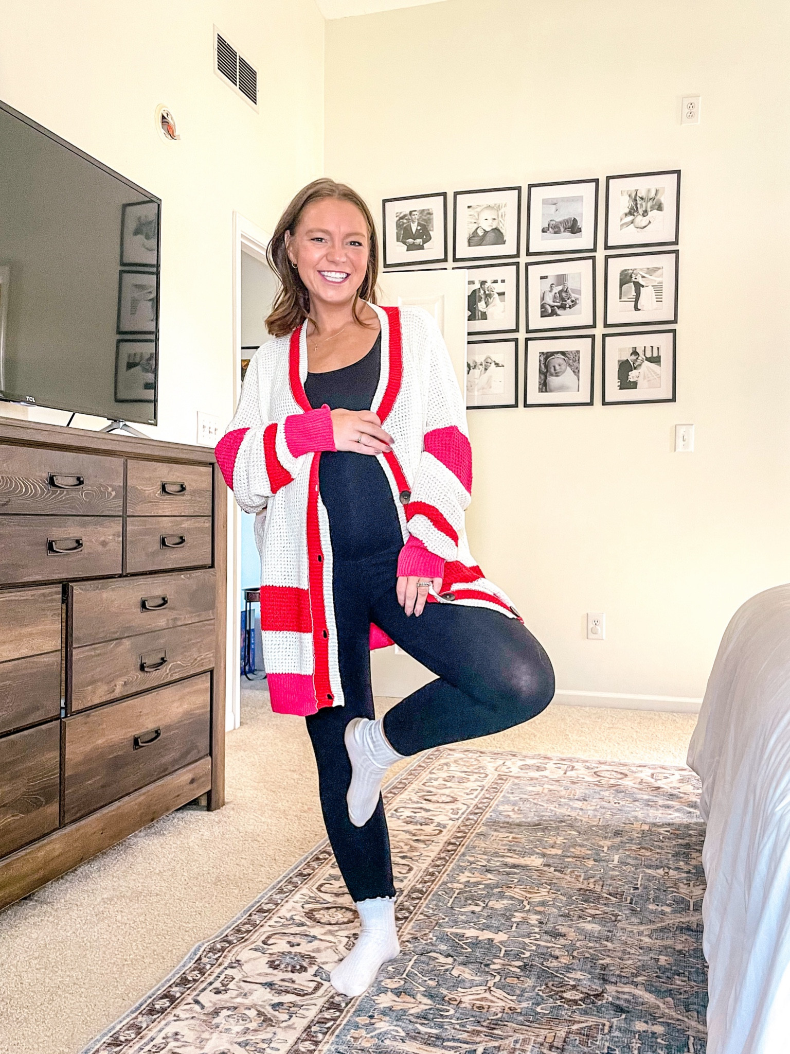Pink Blush is my go-to for cute maternity options! Cardigan runs OVERSIZED! I’m in the small size option :) 

#LTKHoliday #LTKBump #LTKSeasonal