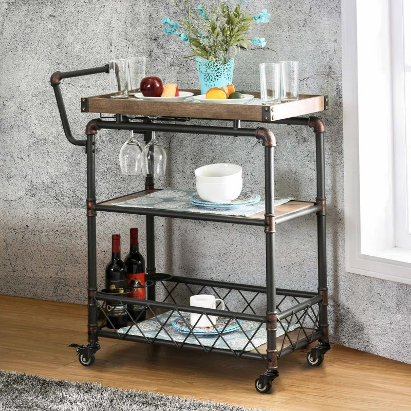 Oakfield Metal Bar Cart | Wayfair North America