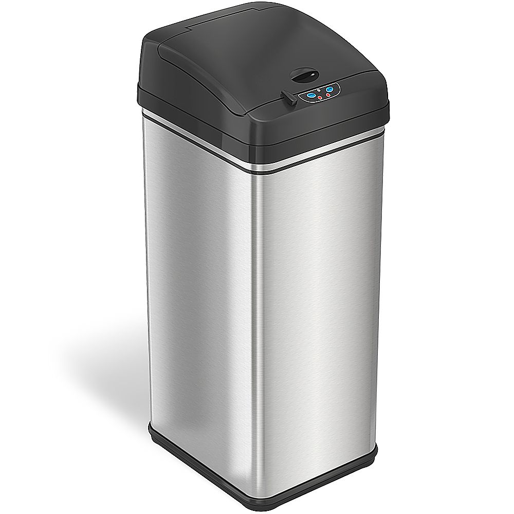 iTouchless 13 Gallon Touchless Sensor Trash Can with Pet-Proof Lid and AbsorbX Odor Control, Stai... | Best Buy U.S.
