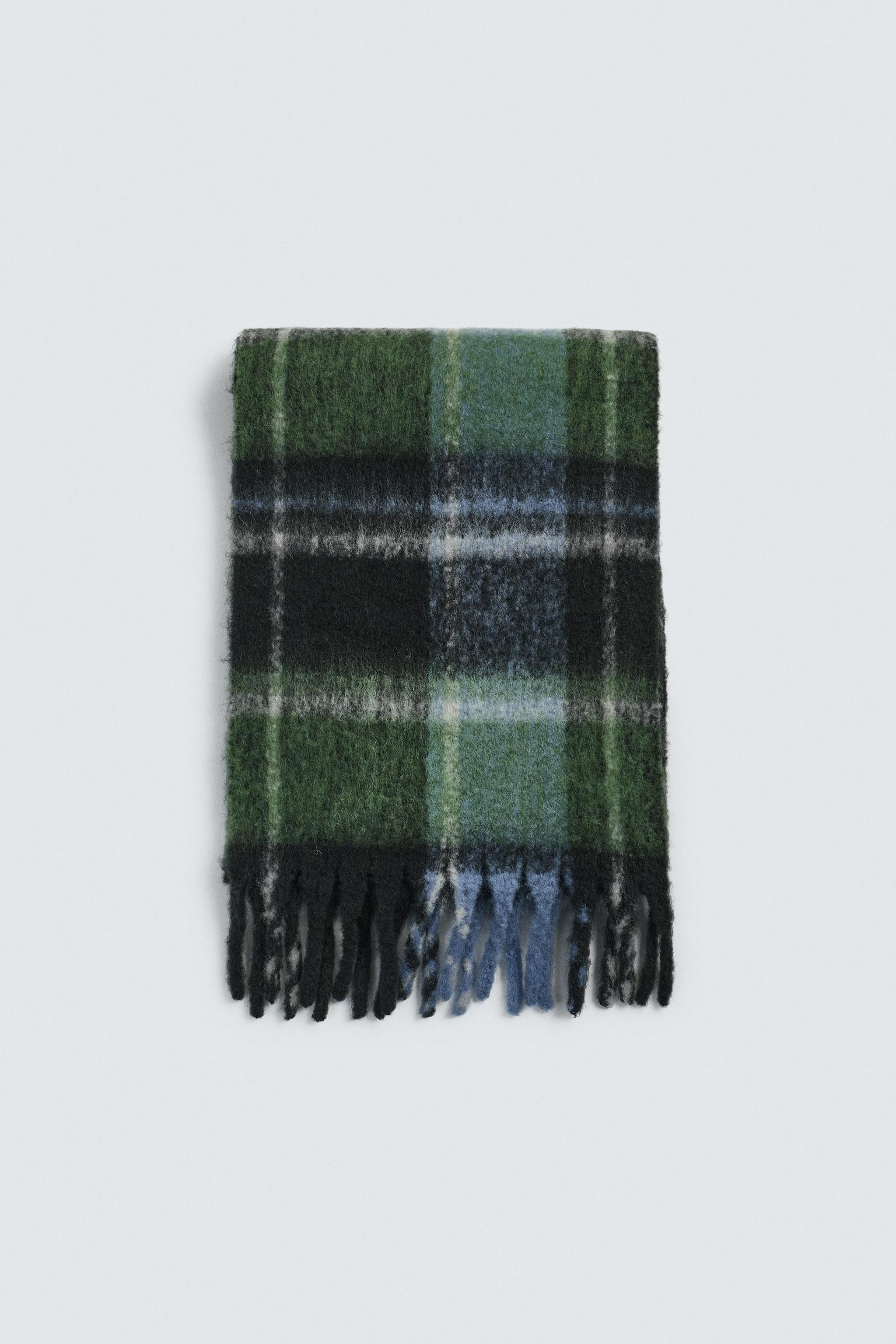 BRUSHED CHECK SCARF | Zara UK