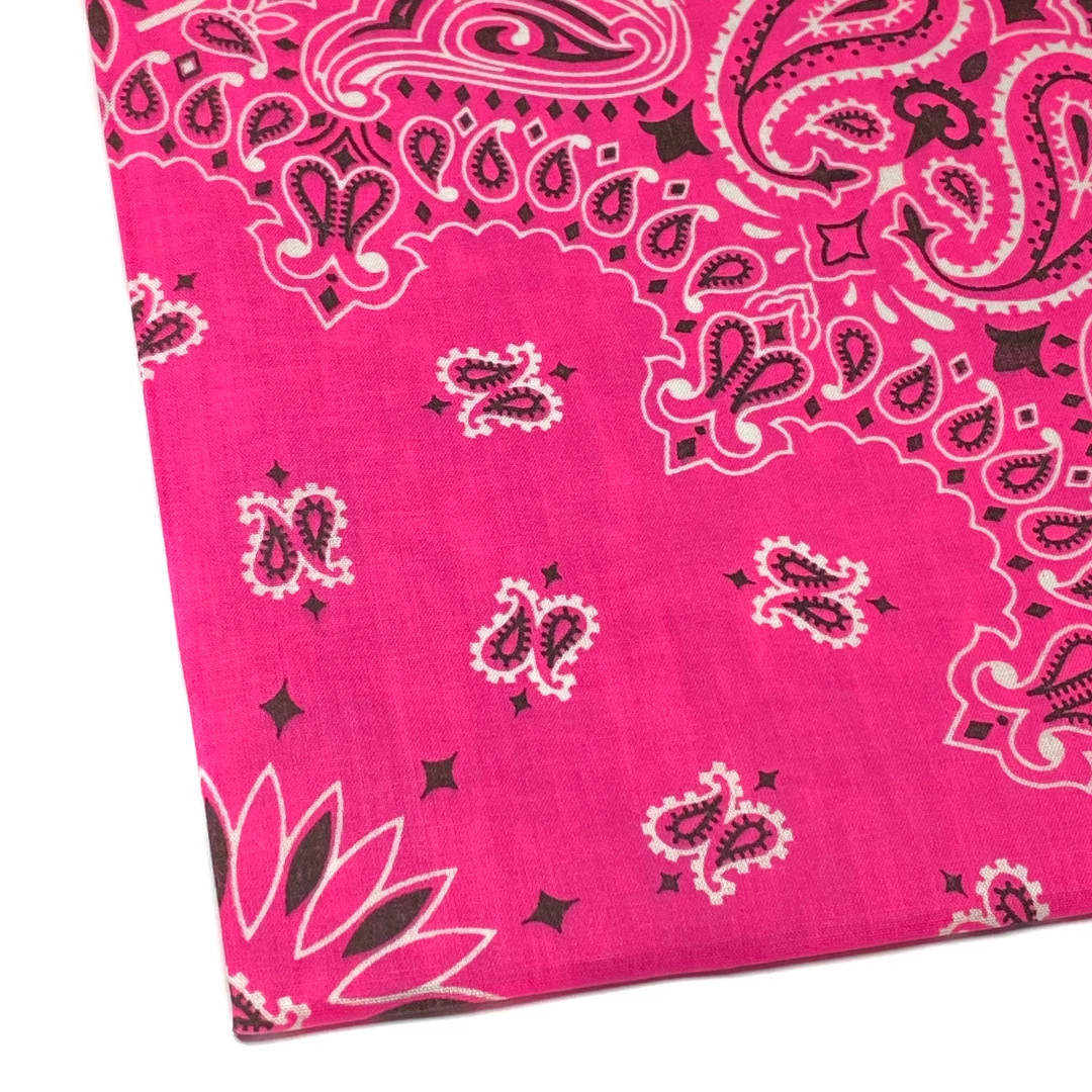 22" Neon Pink Bandana, Hav-a-Hank Bandanna, Paisley Hankie Handkerchief, Double Side Print, 22" x... | Etsy (CAD)
