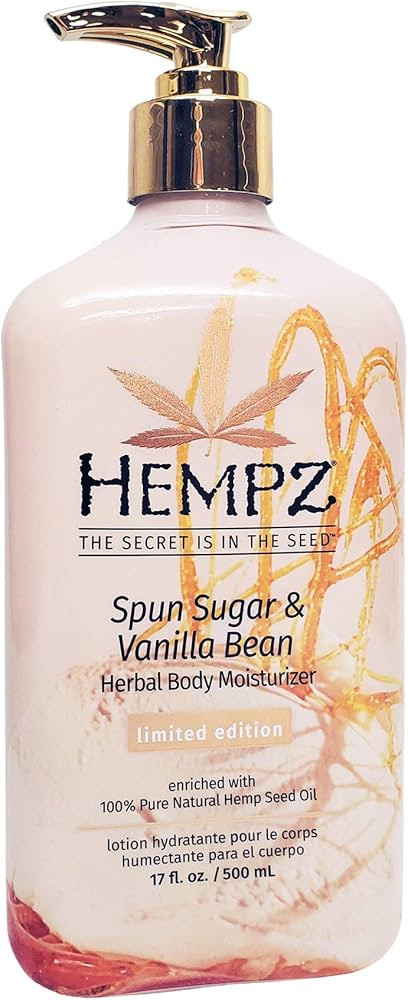 Hempz 2020 Limited-Edition Spun Sugar & Vanilla Bean Herbal Body Moisturizer - 17 Fl Oz, Hydratin... | Amazon (US)