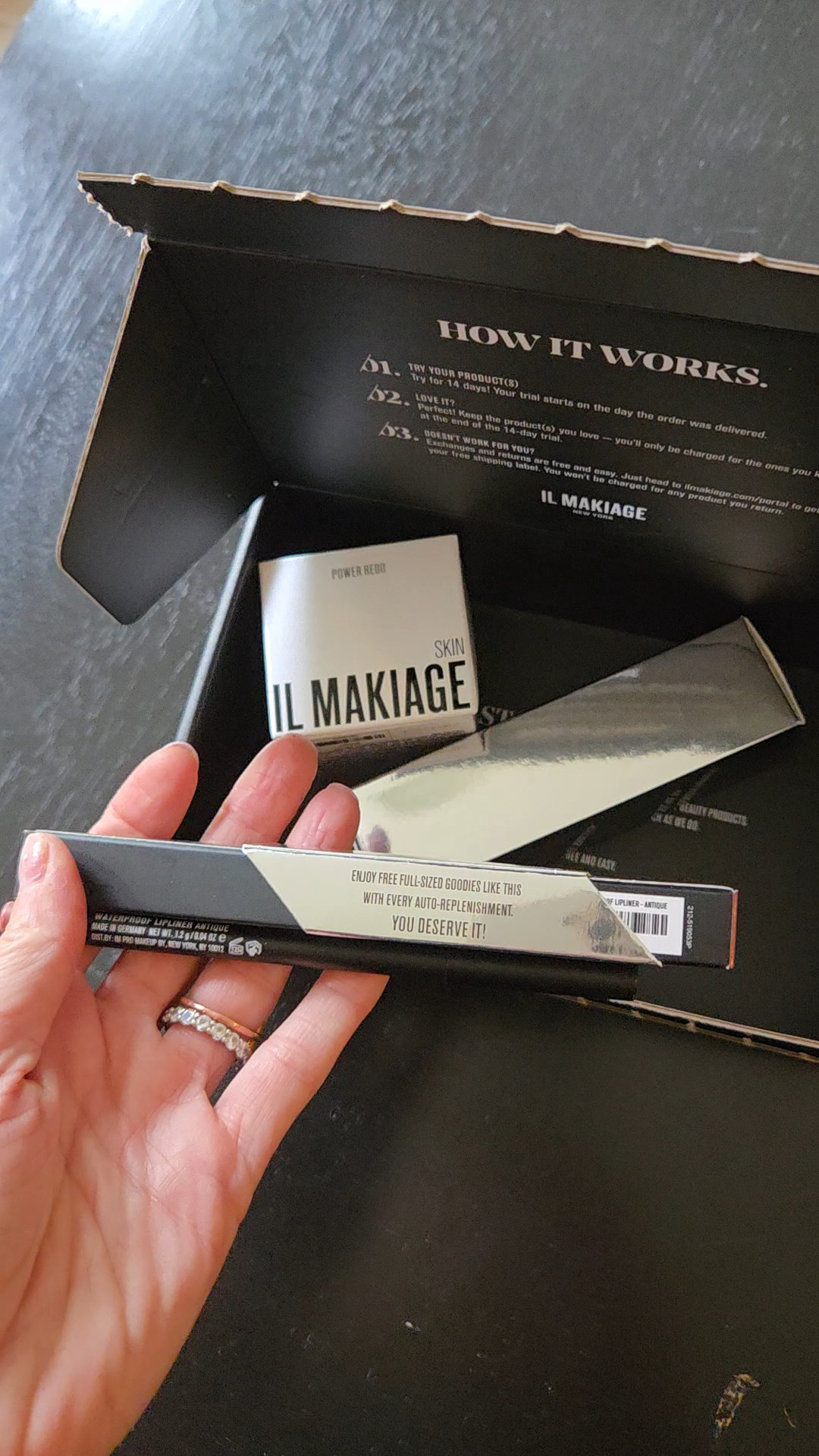 Luckily my subscription skincare items came from ill macchiage today and it included a free gift lip liner I love it I love it I love it and I was in desperate need of one but I'm trying to purge all of my makeup and not buy anything new this year so they saved me It's a really lovely color very reminiscent of the Charlotte Tilbury nudes

#LTKMothersDay #LTKBeauty #LTKmorningroutine