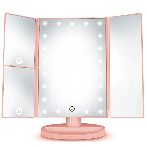 Makeup Vanity Mirror Magnifying With 21 LED Lights, Cosmetic Standing Table Mirror, 3X/2X Magnifi... | Walmart (US)
