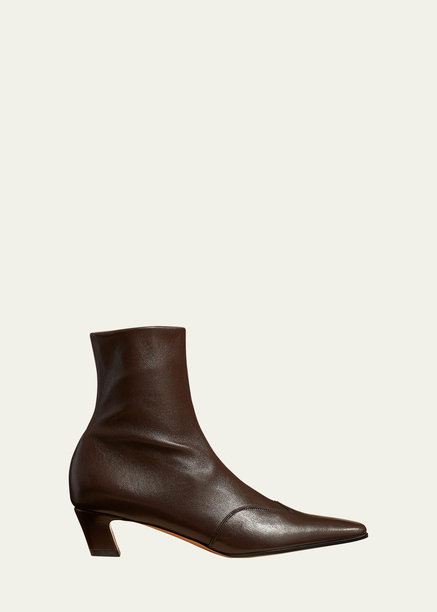 Khaite Nevada Stretch Leather Ankle Booties | Bergdorf Goodman