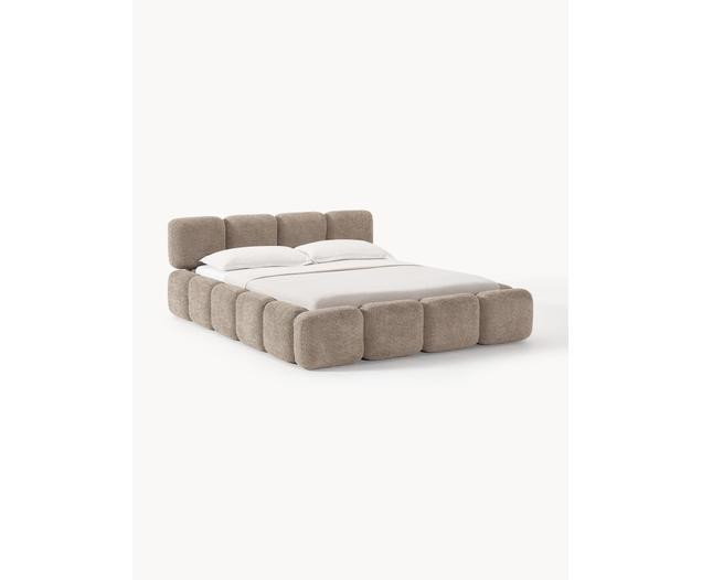 Polsterbett Tayla aus Teddy-Bouclé | Westwing EU