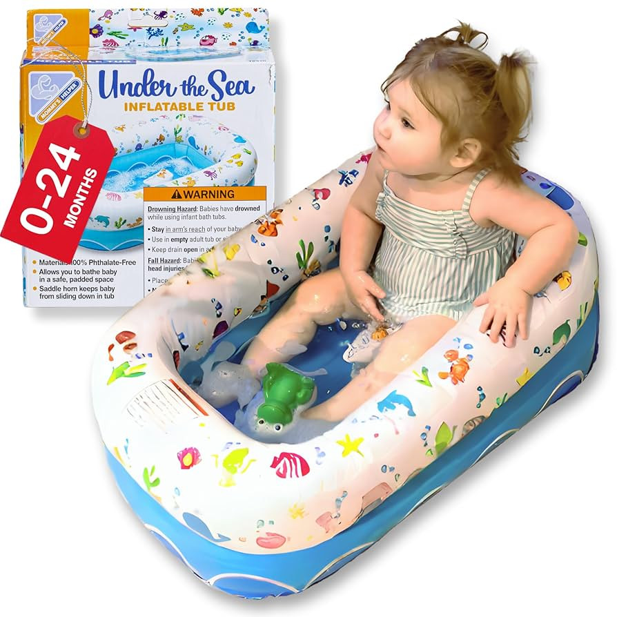 Mommy's Helper | Inflatable Under The Sea Baby Bathtub, Collapsible Safe Baby Bath Tub with Anti-... | Amazon (US)