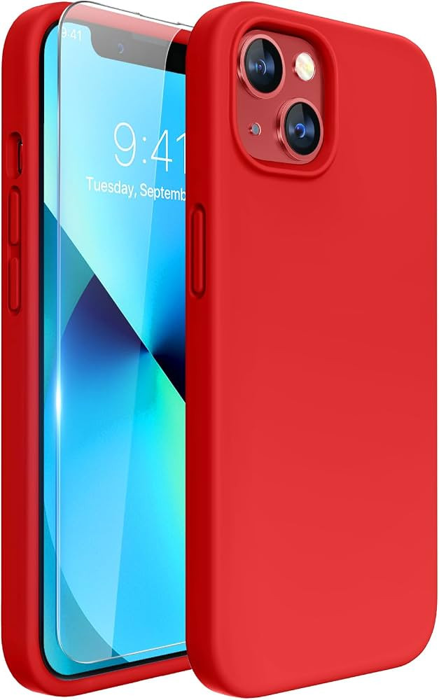 Miracase Designed for iPhone 13 Case, with Tempered Glass Screen Protector, [Soft Anti-Scratch Mi... | Amazon (US)