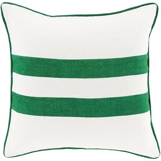 Surya LS006-2020P Synthetic Fill Pillow, 20-Inch by 20-Inch, Emerald/Kelly Green/Ivory | Amazon (US)