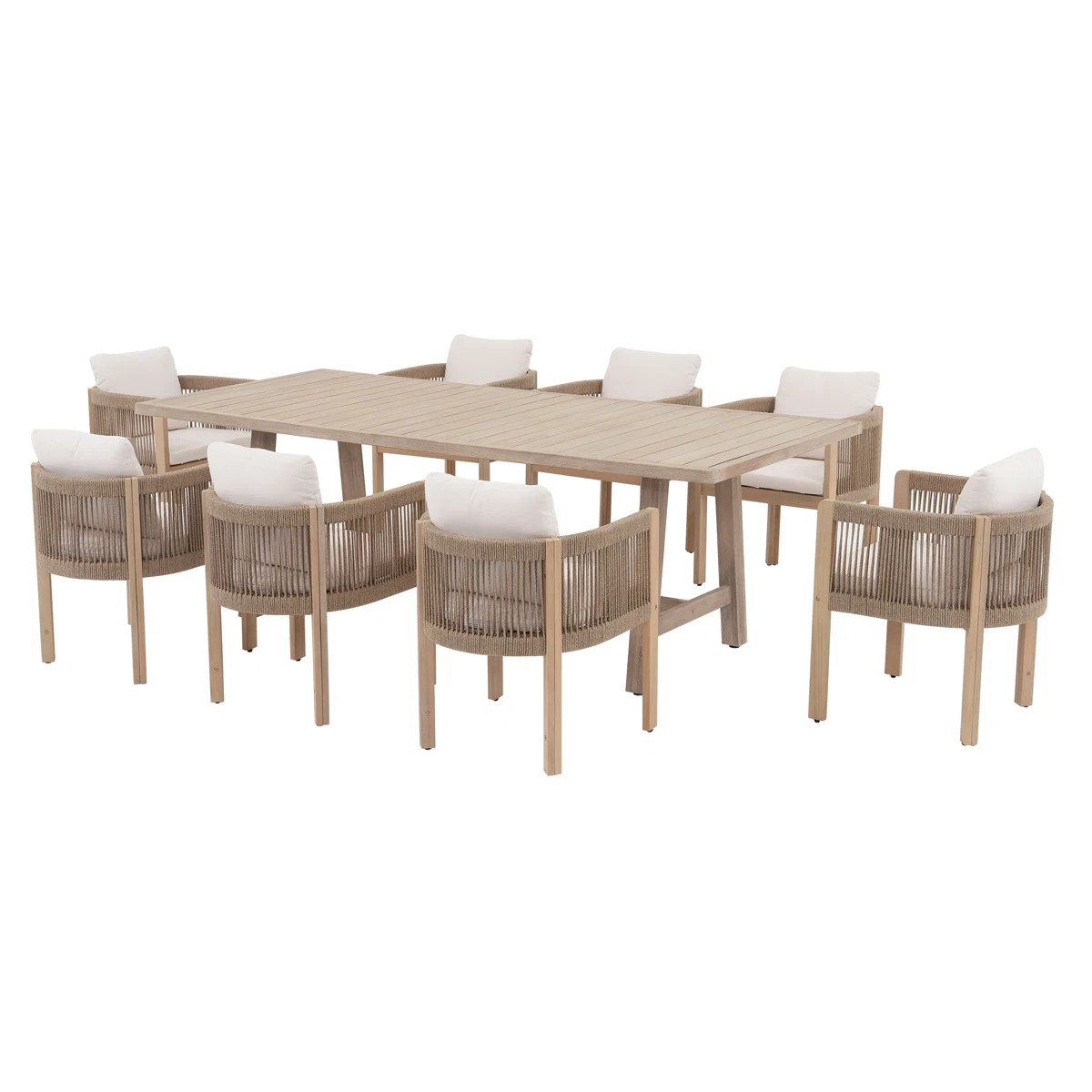 Coleon Rectangular Outdoor Dining Set With Cushions | Wayfair North America