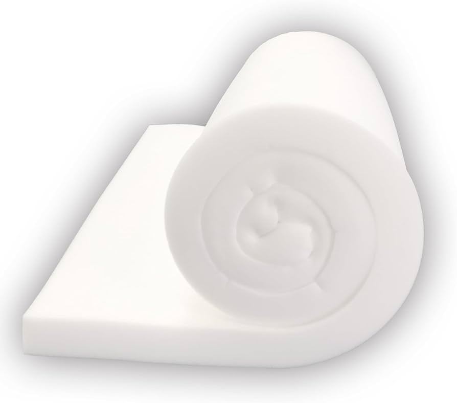 FOAMYFOAM High Density 3 inch Thick, 24 inch Wide, 72 inch Long Upholstery Foam, Cushion Replacem... | Amazon (US)