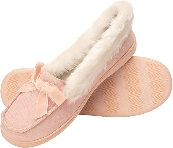 Jessica Simpson Women's Micro Suede Moccasin Indoor Outdoor Slipper Shoe | Amazon (US)