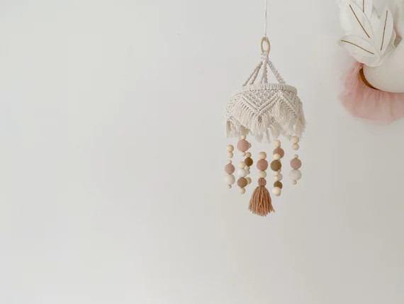 Macrame Baby Mobile | Boho Nursery | Crib Mobile | Nursery Decor | Macrame mobile | Baby shower g... | Etsy (US)