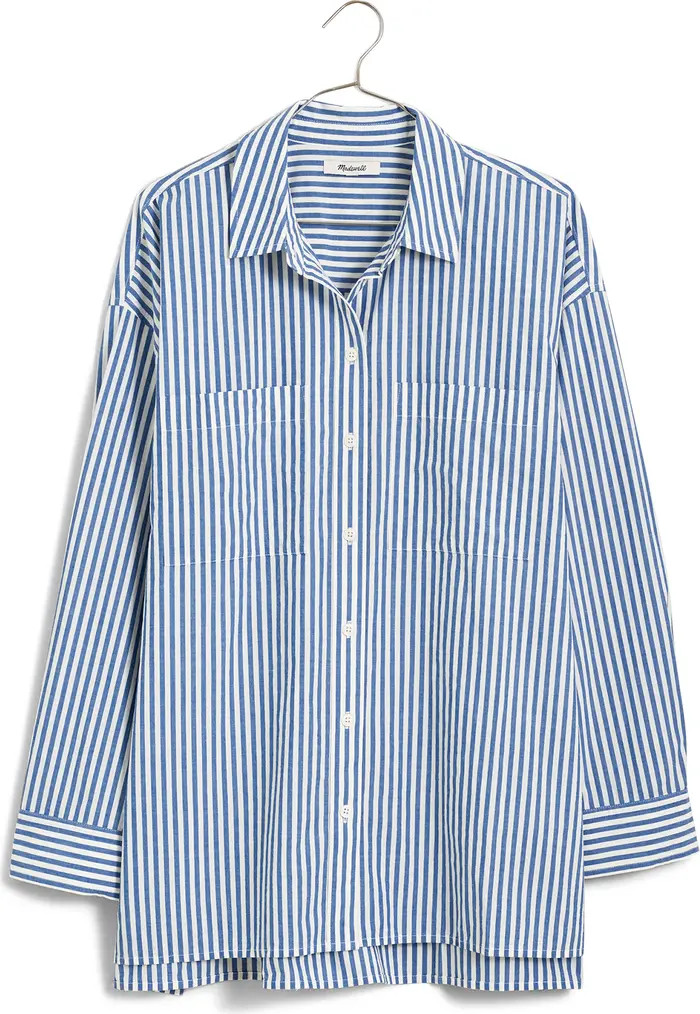 The Oversize Straight Hem Signature Poplin Shirt | Nordstrom