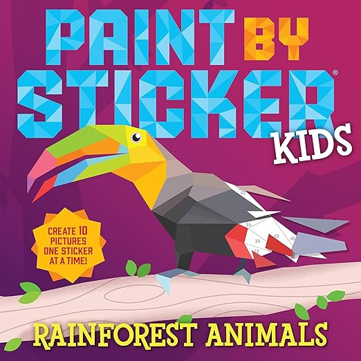 Paint by Sticker Kids: Rainforest Animals      Paperback – Sticker Book, March 19, 2024 | Amazon (US)