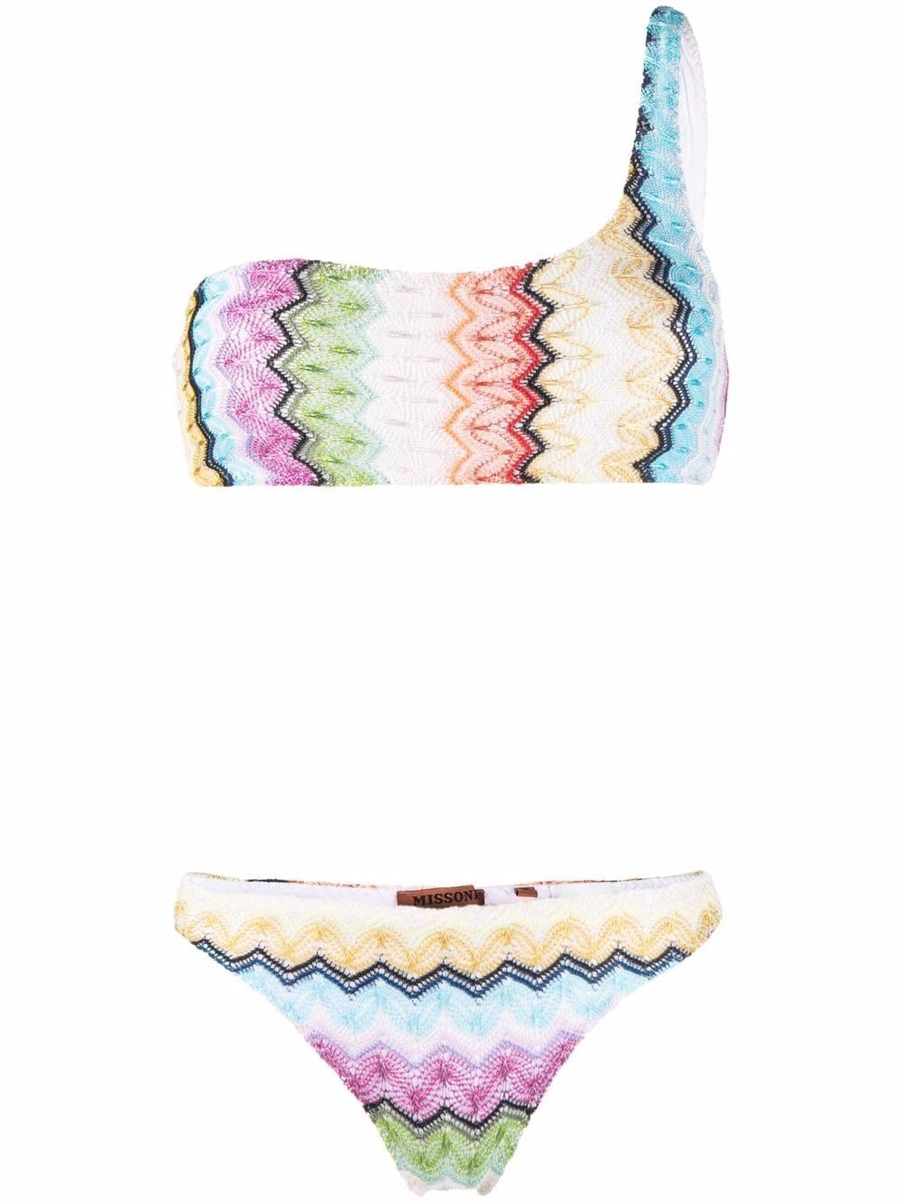 zigzag-pattern knitted bikini set | Farfetch (US)