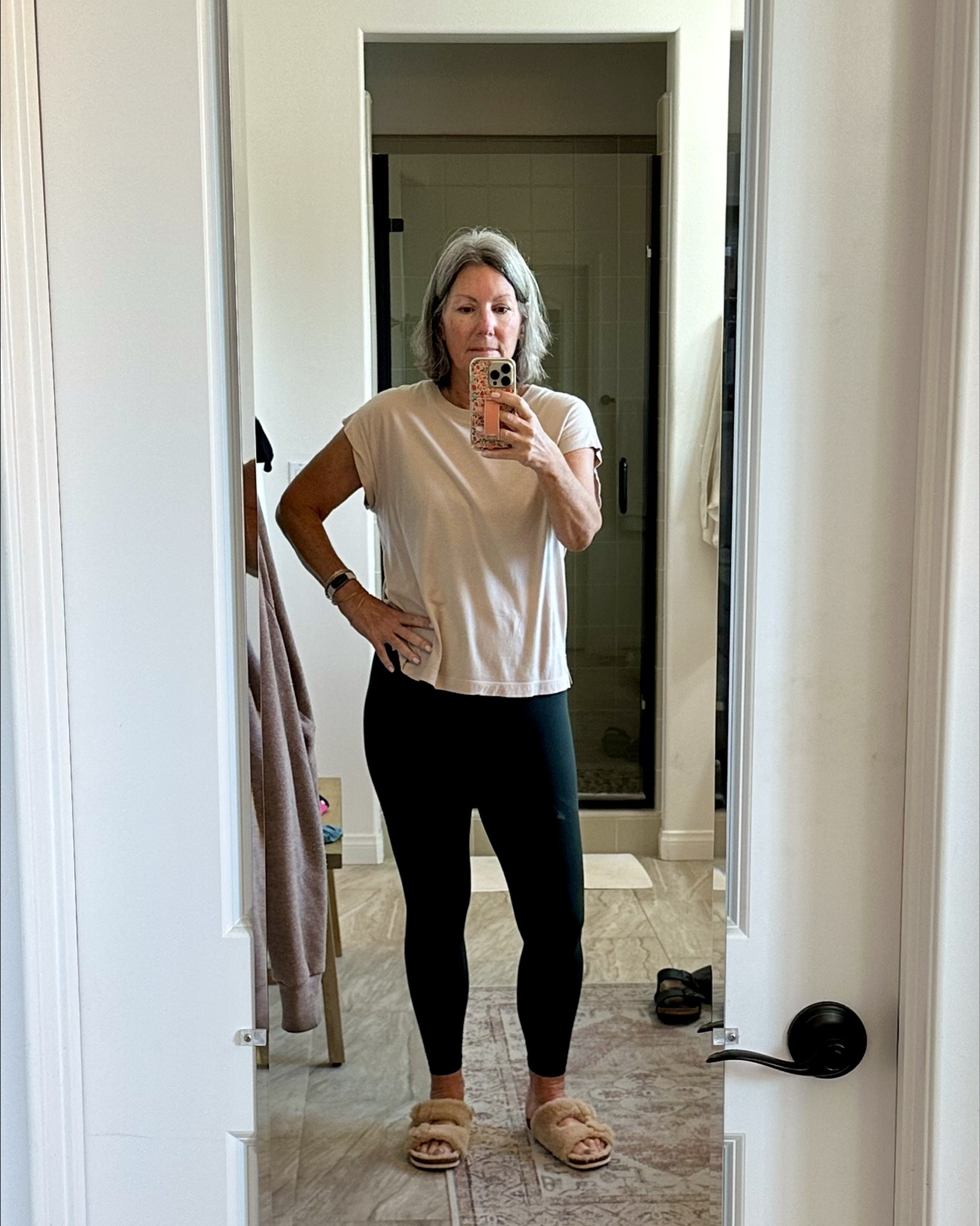 Off to Pilates and then lunch in my new leggings.  I love this brand. The quality is so good and they are so comfortable. I think they run true to size and mine are the  new color,  Elm.  I also have a new bra in that color, not pictured. 😉

#LTKdayinmylife #LTKGiftGuide #LTKActive