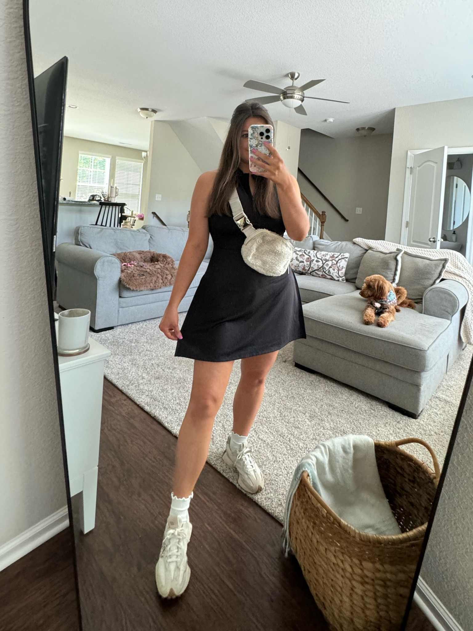 The perfect athletic dress for summer 😍 It’s on sale for $24!

Black half-zip dress from old navy - Size small // White Lululemon belt bag // Ruffle socks // 327 women’s sneakers // Active wear // Women’s golf dress // Summer dress // Summer outfits // Self-tanner // Non-toxic self tan / Tanning mousse 

#LTKActive #LTKSeasonal #LTKSaleAlert