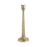 Creative Co-Op Metal Taper Holder with Ridged Pattern, Gold Finish | Amazon (US)