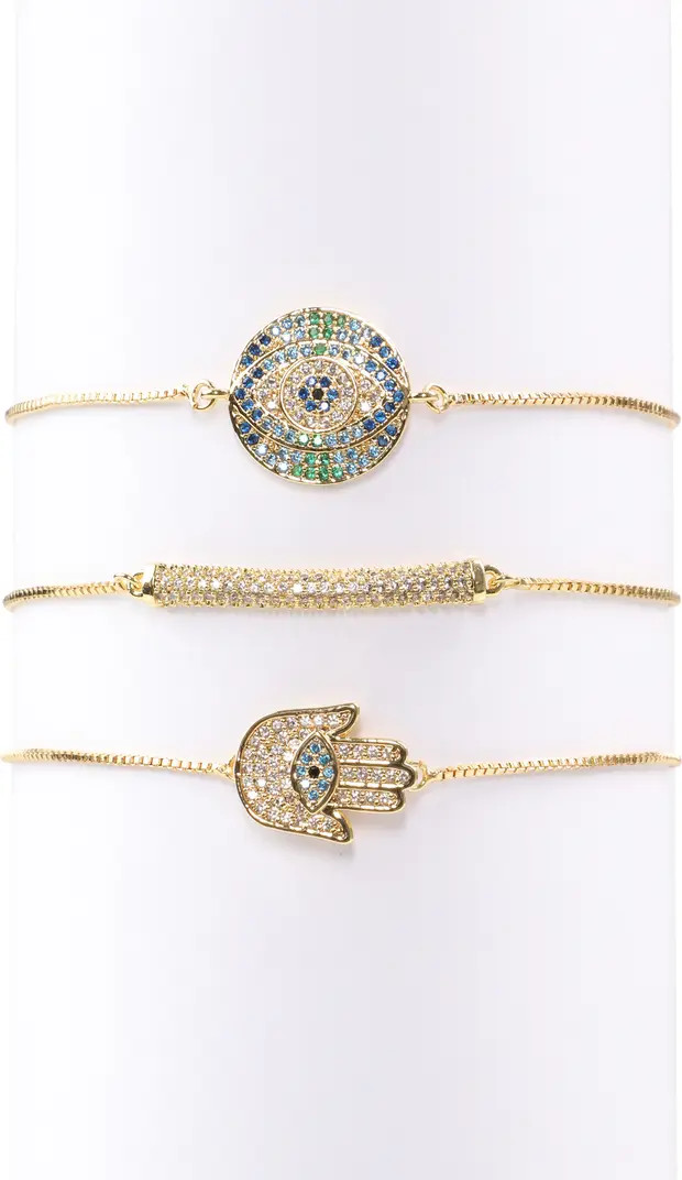 Cici Hamsa CZ Bracelet Set | Nordstrom Rack