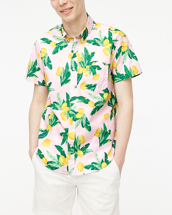 Slim short-sleeve printed flex casual shirt | J.Crew Factory