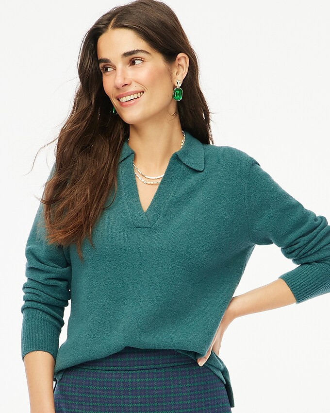 Sweater-polo in extra-soft yarn | J.Crew Factory