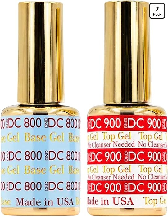DND Base Gel and Top Gel Polish Set, UV/LED GelBase Polish and No Cleanse Top Coat, Professional ... | Amazon (US)