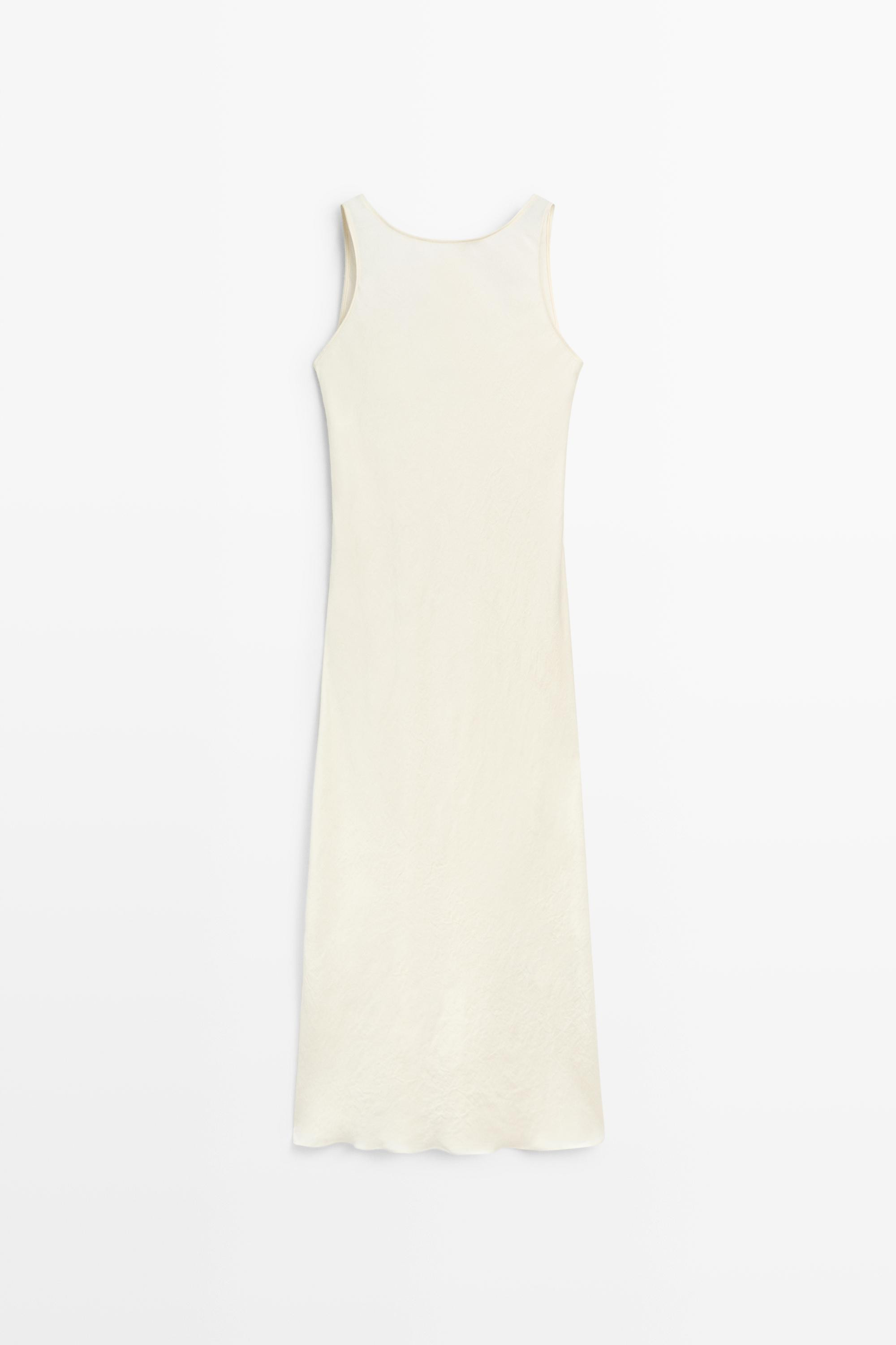 Satin midi dress | Massimo Dutti UK