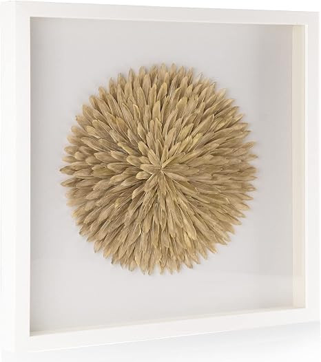 Gold Feather Artwork Paintings, 3D Canvas Art Wall Decor, Modern Wall Art Prints,Large Painting W... | Amazon (US)