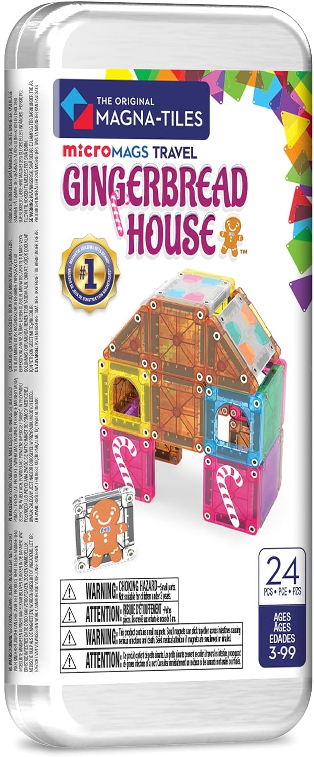 MAGNA-TILES microMAGS 24-Piece Gingerbread House Travel Set, The Original Magnetic Building Brand | Amazon (US)