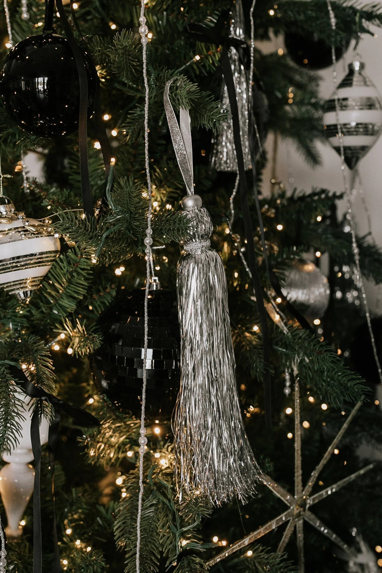 Born To Shine Tinsel Tassel Ornament - THELIFESTYLEDCO Shop | THELIFESTYLEDCO