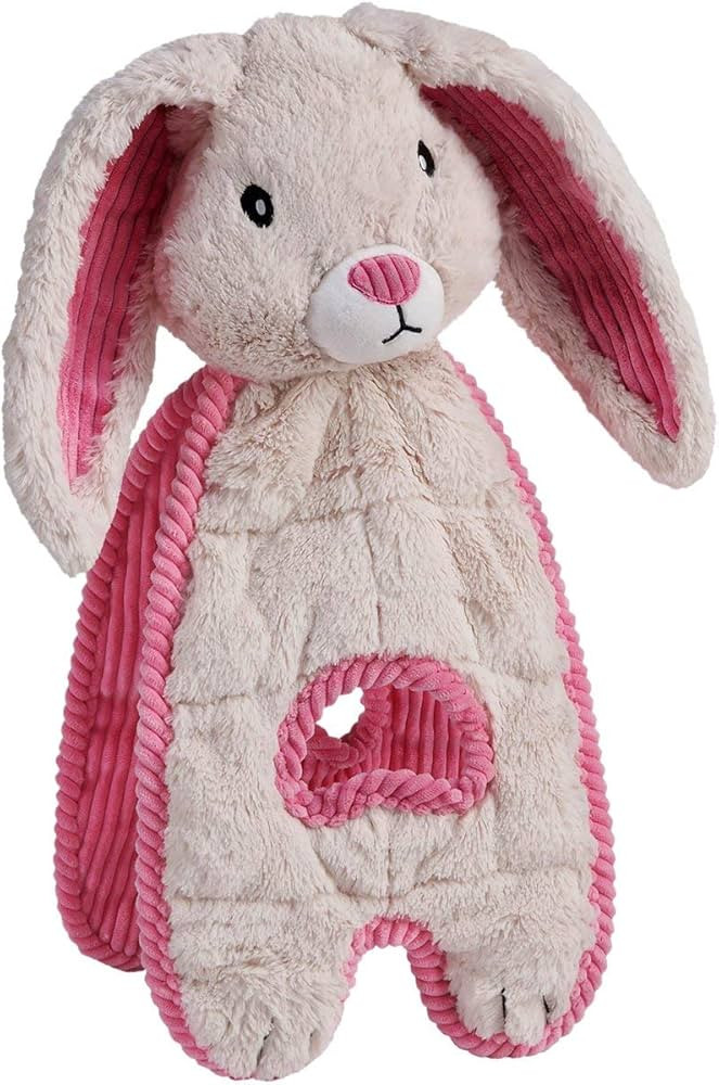 Outward Hound by Charming Pet Cuddle Tugs Bunny Plush Squeaky Dog Toy | Amazon (US)