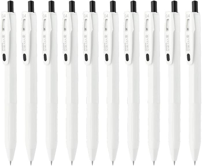 ZEBRA B-JJS29-R1-BK2 Gel Ballpoint Pen, Sarasa R, 0.4mm, Black, 10 Pens | Amazon (US)
