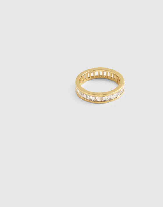 Baguette Crystal Eternity Ring | Madewell